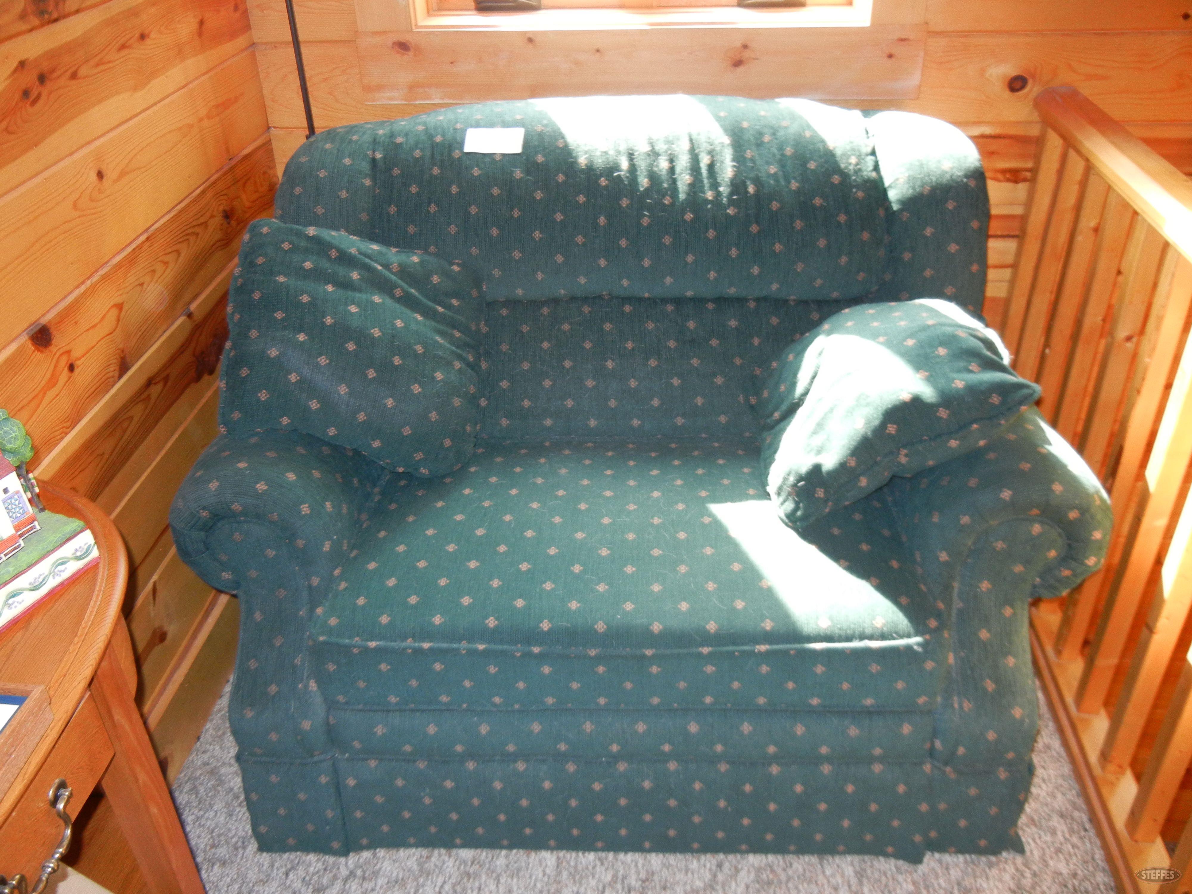 Green oversized recliner chair